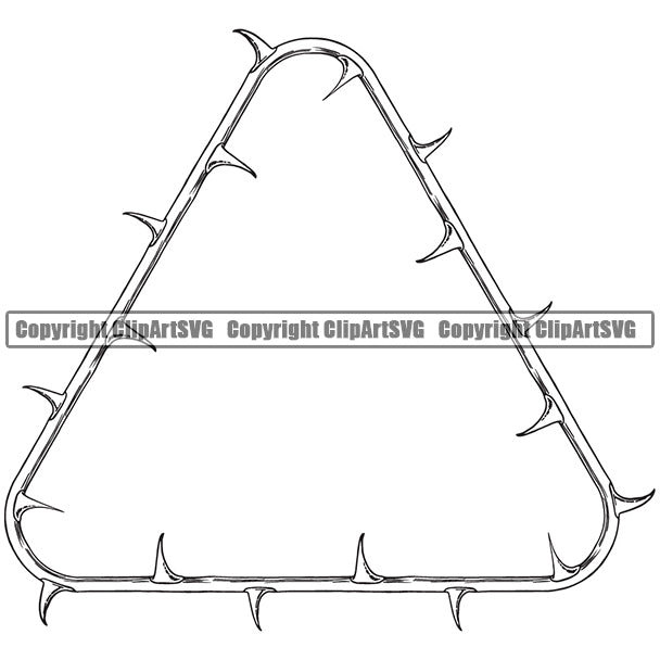 Nature Flower Thorns White Color Triangle Vector Design Element Floral Plant Leaf Garden Gardener Blossom Bouquet Bloom Flora Rose Stem Botany White Background Border Outline Logo Clipart SVG