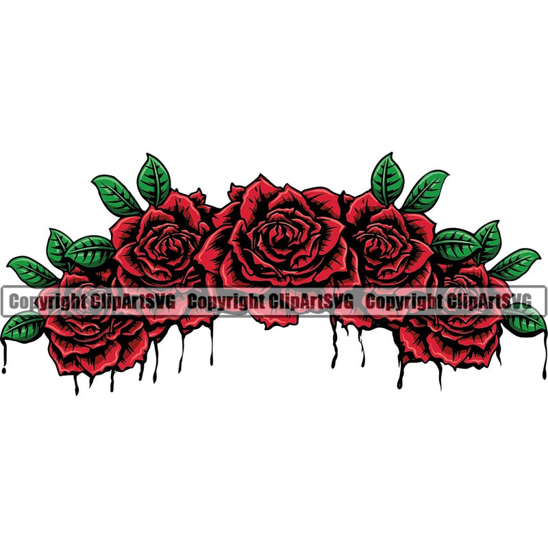 Nature Flower Roses Headband Color Design Element Floral Plant Leaf Garden Gardener Blossom Bouquet Bloom Flora Rose Stem Botany Logo Clipart SVG
