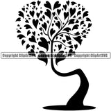 Nature Tree Heart Love White Background Vector Design Element Green Landscape Landscaping Landscaper Forest Foliage Leaf Summer Plant Garden Gardener Outdoor Spring Botany Clipart SVG