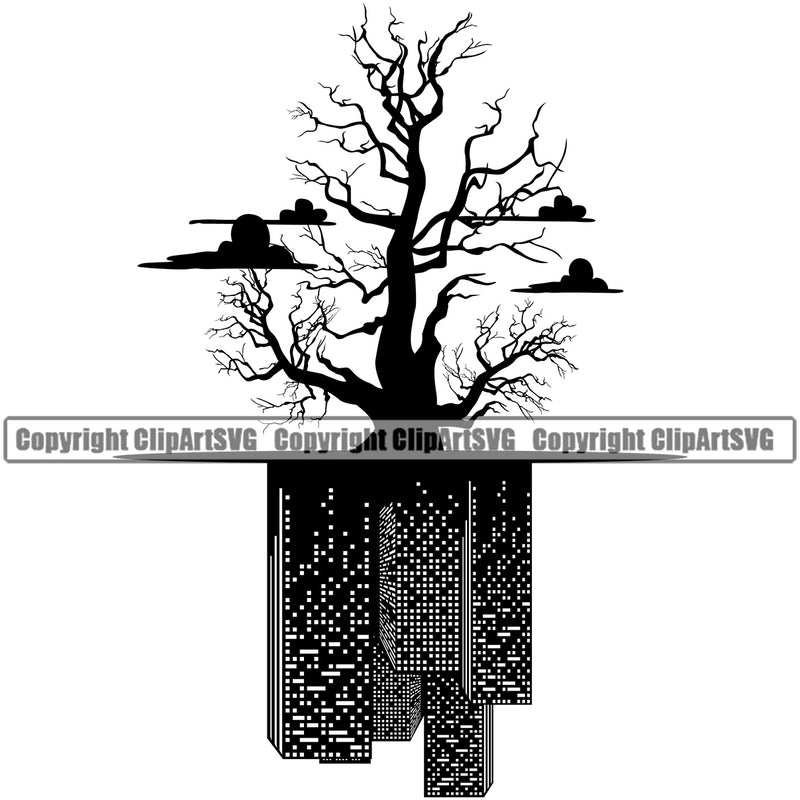 Nature Tree Root White Background Design Element Green Landscape Landscaping Landscaper Forest Foliage Leaf Summer Plant Garden Gardener Outdoor Spring Botany Clipart SVG