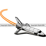 Astronaut Science Technology Space Rocket Mission Launch Design Element White Background Logo Shuttle Spaceman Planet Spaceship Spacesuit Scifi Sci-Fi Art Clipart SVG
