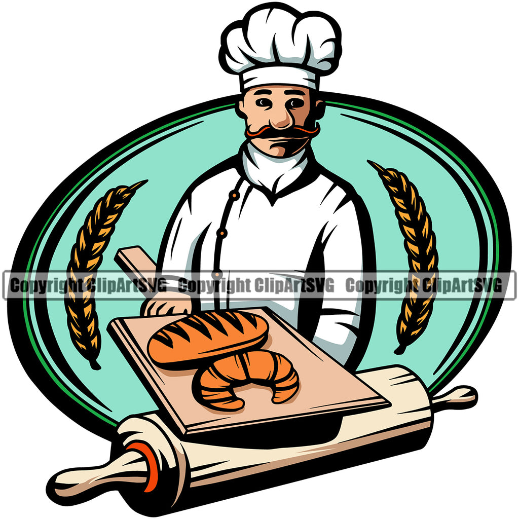 Occupation Baking Design Baker Baking Bake Logo Element Color Clipart SVG