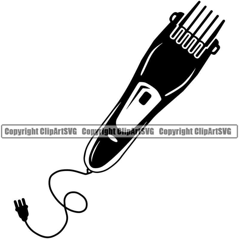 Barber Occupation Shop Barbershop Clippers Hair Cut Hairdresser Salon Beard Shave Shaving Groom Grooming Design Element Retro Vintage Business Company Logo Haircut Hairstyle Hairstylist Beauty Clipart SVG