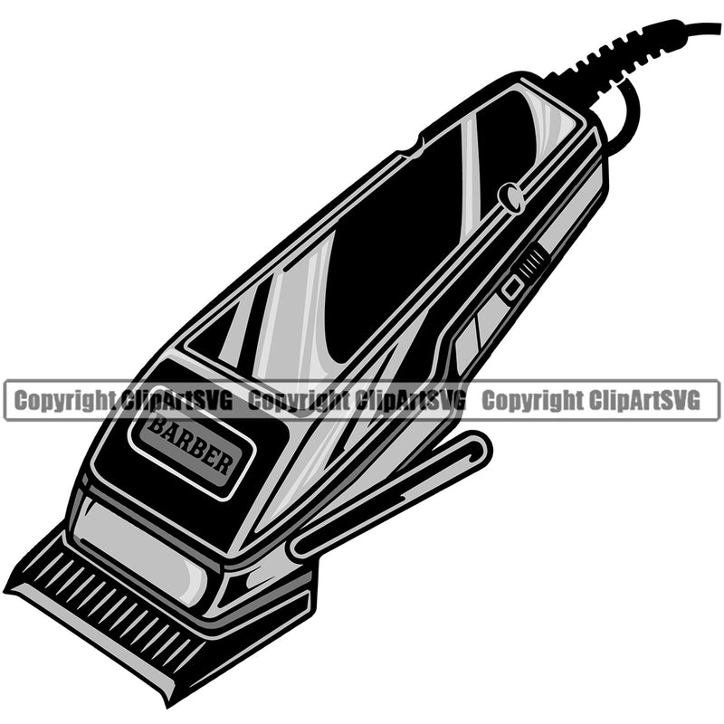 Barber Occupation Clippers Clipper Razor Shop Barbershop Hair Cut Hairdresser Haircut Hairstyle Hairstylist Beauty Salon Shave Shaving Groom Grooming Design Element Color Retro Vintage Business Company Logo Clipart SVG