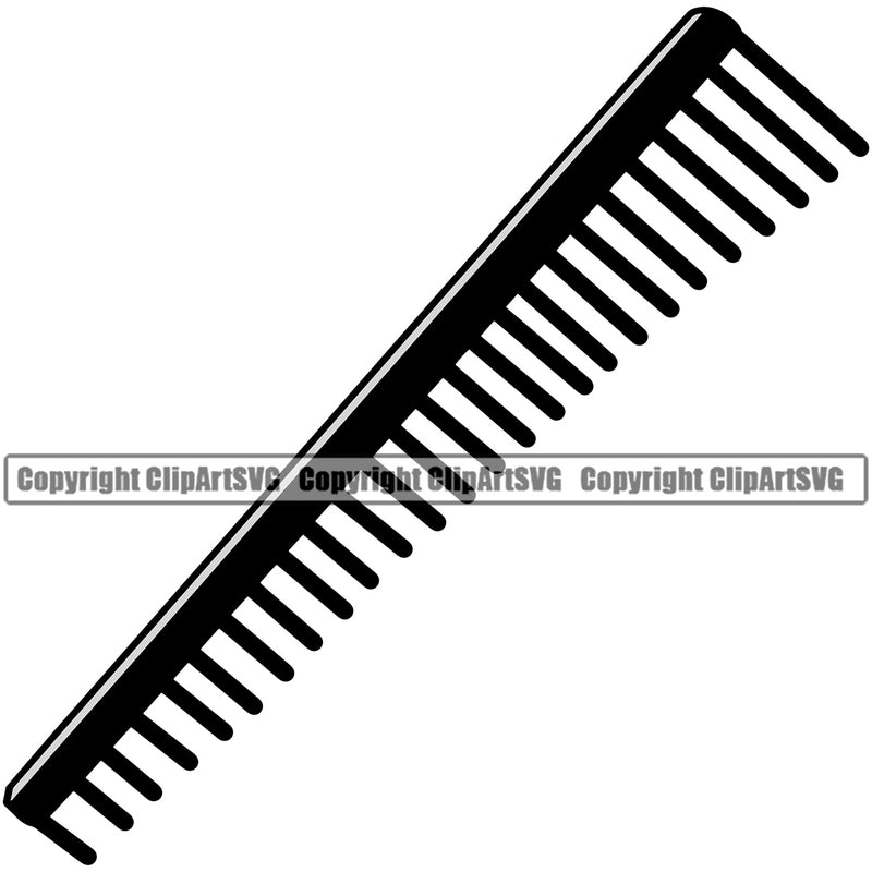 Barber Comb Occupation Clippers Clipper Razor Shop Barbershop Hair Cut Hairdresser Haircut Hairstyle Hairstylist Beauty Salon Beard Shave Shaving Groom Grooming Design Element Retro Vintage Business Company Logo Clipart SVG