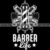 Barbershop Haircut Clippers Design Barber Life Barber Hairstylist Logo Clipart SVG