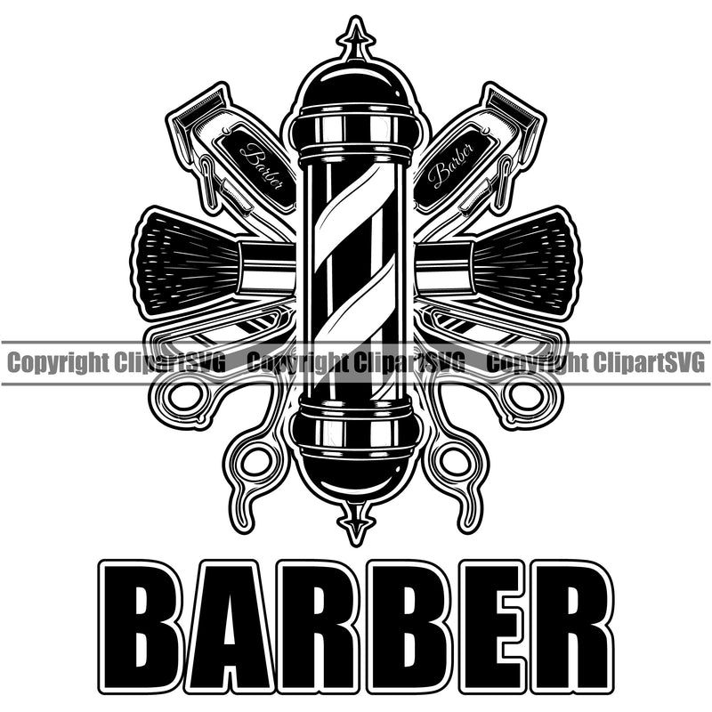 Barber Black Color Lamp Occupation Clippers Clipper Razor Shop Hair Cut Hairdresser Haircut Hairstyle Hairstylist Beauty Salon Beard Shave Shaving Groom Grooming Design Element Vintage Company Logo Clipart SVG