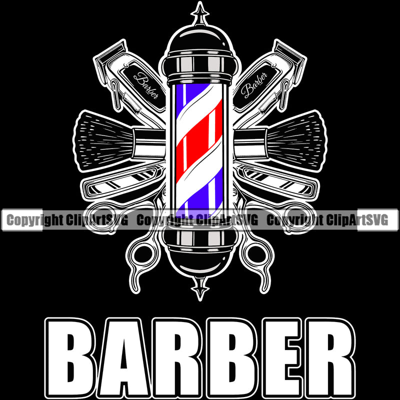 Barber Life Text With Black Color Background Occupation Clippers Clipper Shop Barbershop Grooming Design Element Retro Vintage Business Company Logo Hairdresser Haircut Hairstyle Hairstylist Beauty Salon Beard Shave Shaving Groom Clipart SVG