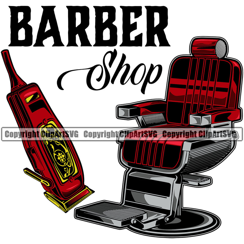 Barber Shop With Text Deep Color Occupation Clippers Clipper Razor Shop Design Element Retro Vintage Business Company Logo Barbershop Hair Cut Hairdresser Haircut Hairstyle Beauty Salon Beard Shave Shaving Groom Clipart SVG