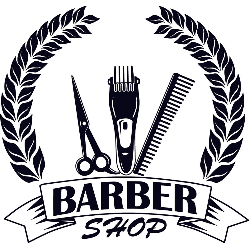 Barber Occupation Clippers Clipper Razor Shop Barbershop Hair Cut Haircut Hairstylist Beauty Salon Beard Shave Shaving Groom Grooming Design Element Retro Vintage Business Company Logo Clipart SVG