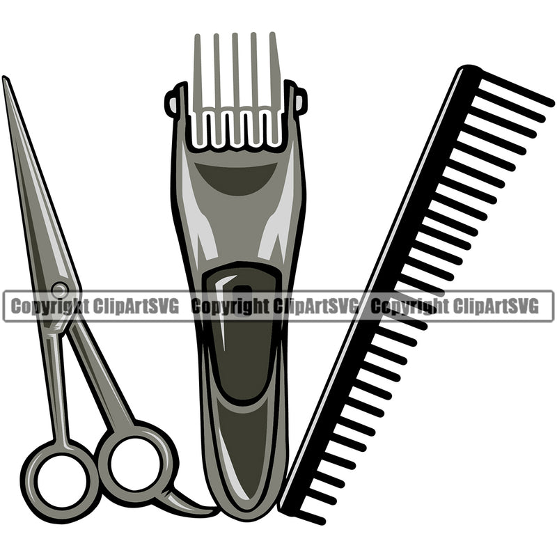 Barber Logo Clippers Barbershop Salon Barber Barbershop Hairstylist Hair Cut Clipart SVG