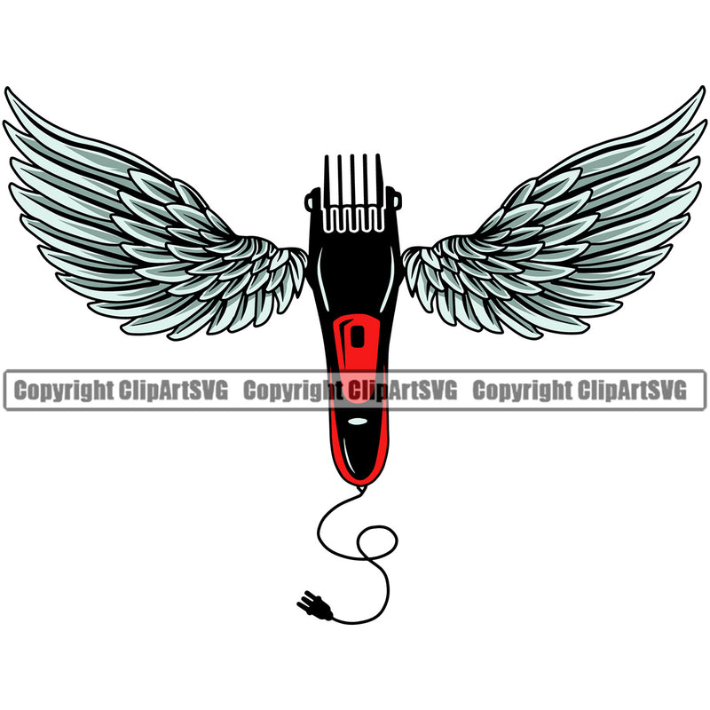 Barber Occupation Clippers Clipper Razor Shop Barbershop Beauty Salon Beard Shave Shaving Groom Grooming Design Element Retro Vintage Business Company Logo Clipart SVG