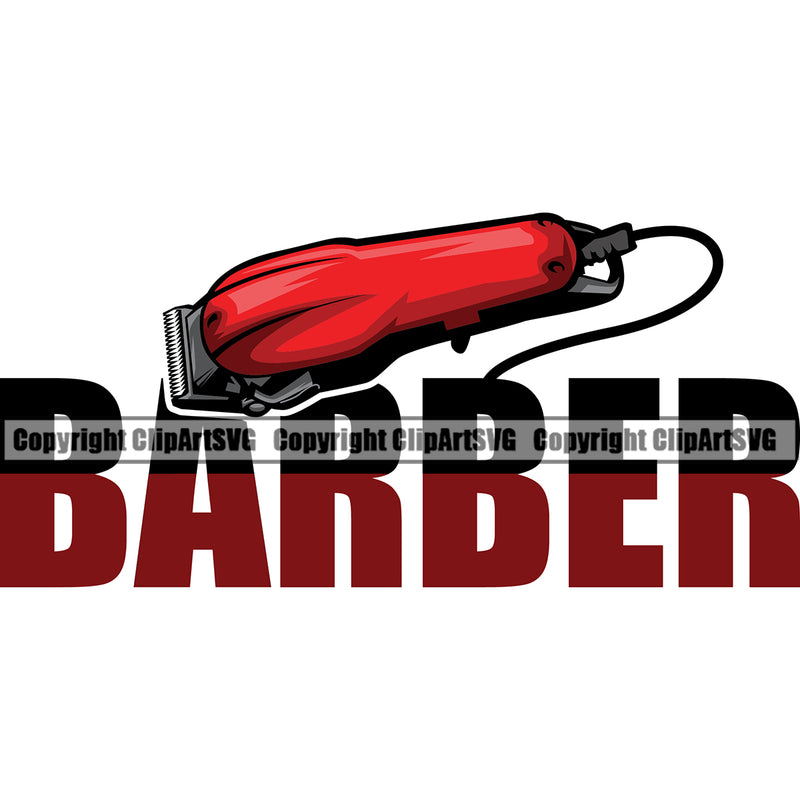Barber Occupation Clippers Clipper Razor Shop Barbershop Hair Cut Haircut Hairstyle Hairstylist Beauty Salon Beard Shave Shaving Groom Grooming Design Element Retro Vintage Business Company Logo Clipart SVG