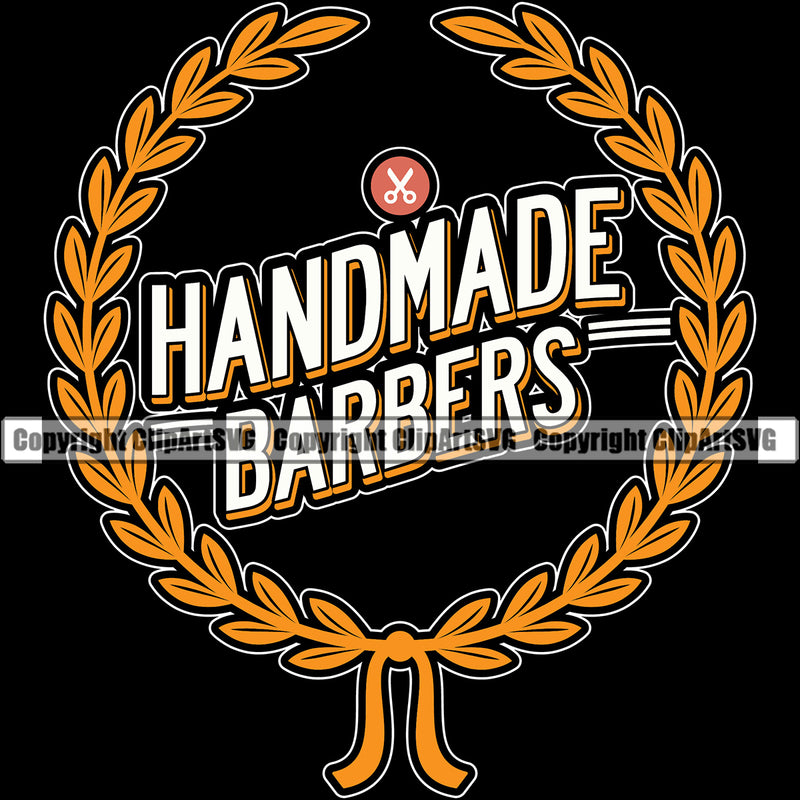 Occupation Barber Handmade Barber Barbershop Hairstylist Hair Cut Color Logo Clipart SVG