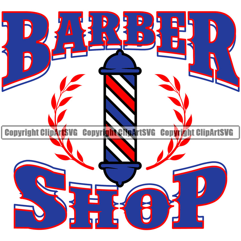 Barber Occupation Clippers Clipper Razor Shop Barbershop Hair Cut Hairdresser Haircut Hairstyle Hairstylist Beauty Salon Beard Shave Shaving Groom Grooming Blue Color Design Element Retro Vintage Business Company Logo Clipart SVG