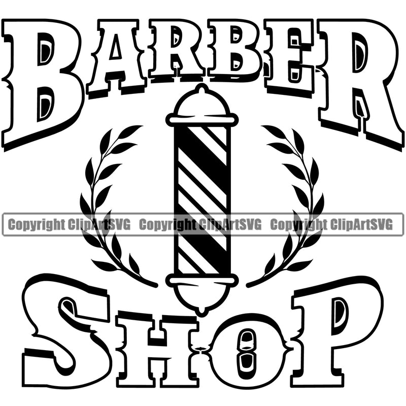 Barber Occupation Clippers Clipper Razor Shop Barbershop Hair Cut Hairdresser Haircut Hairstyle Hairstylist Beauty Salon Shave Groom Grooming Design Element Retro Business Company Logo Clipart SVG