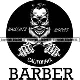 Barber With Text Clipper Clippers Barbershop Hair Cut Hairdresser Haircut Hairstyle Hairstylist Beauty Salon Beard Shave Shaving Groom Grooming Design Element Retro Vintage Business Company Logo Clipart SVG