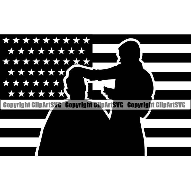 Barber USA Flag Design Element Barbershop Hair Cut Hairdresser Haircut Hairstyle Hairstylist Beauty Salon Beard Shave Shaving Groom Grooming Retro Vintage Business Logo Clipart SVG