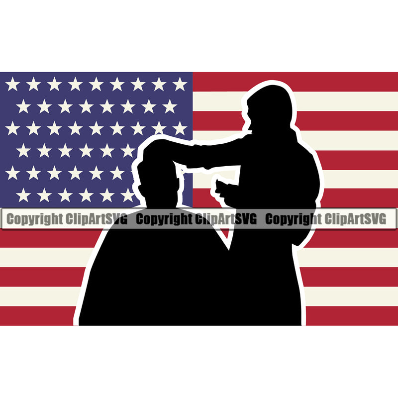 Barber USA Flag Color Design Element Barbershop Hair Cut Hairdresser Haircut Hairstyle Hairstylist Beauty Salon Beard Shave Shaving Groom Grooming Retro Business Company Logo Clipart SVG