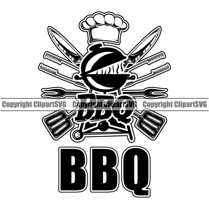 Chef Cook Cooking Cooker BBQ Life Black Color Quote Text Design Element White Background Barbecue Grill Food Restaurant Kitchen Cuisine Culinary Gourmet Design Logo Clipart SVG