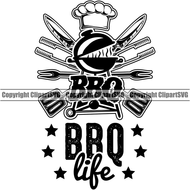 Chef Cook Cooking Cooker BBQ Life Accessories Vector Design Element White Background Barbecue Grill Food Restaurant Kitchen Cuisine Culinary Gourmet Design Logo Clipart SVG