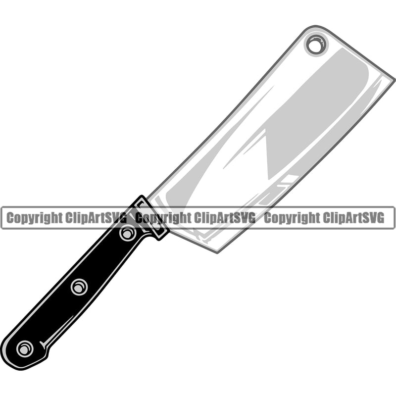 Chef Cook Cooking Cooker BBQ Barbecue Grill Food Single Chef Knife Clever Color White Background Design Element Restaurant Kitchen Cuisine Culinary Gourmet Design Logo Clipart SVG