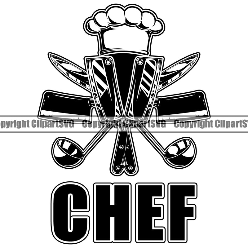 Chef Cook Cooking Cooker BBQ Barbecue Grill Food Restaurant Kitchen Accessories Chef Life White Background Design Element Cuisine Culinary Gourmet Design Logo Clipart SVG