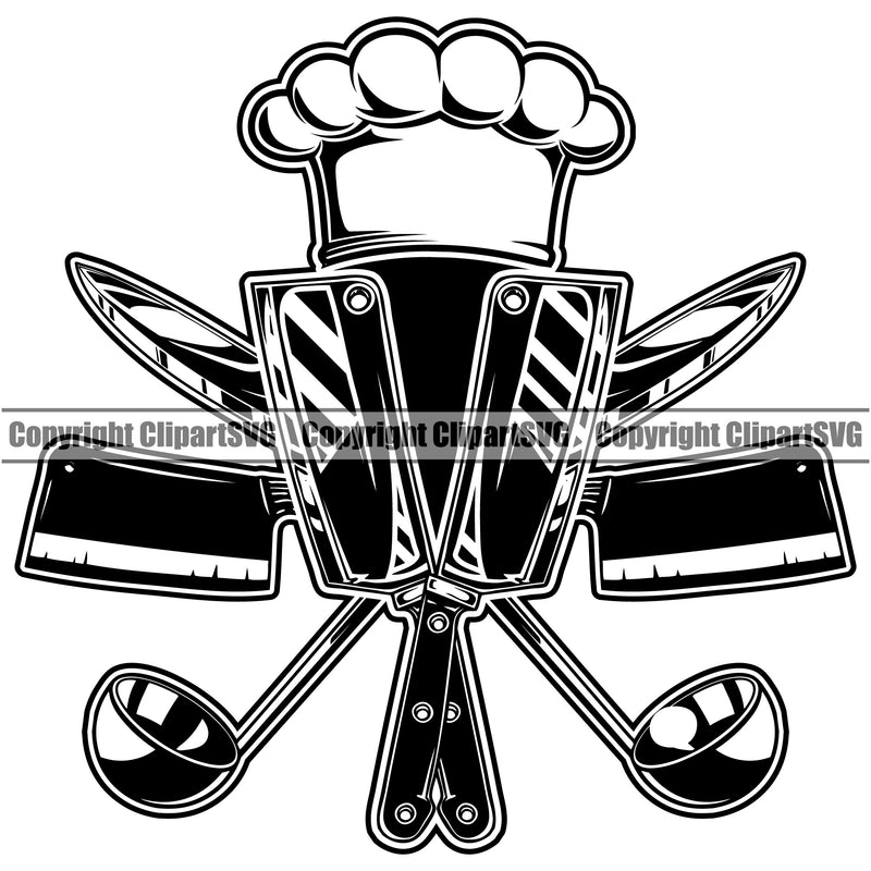 Chef Cook Cooking Cooker BBQ Barbecue Grill Food Restaurant Kitchen Accessories Chef Life White Background Design Element Cuisine Culinary Gourmet Design Logo Clipart SVG