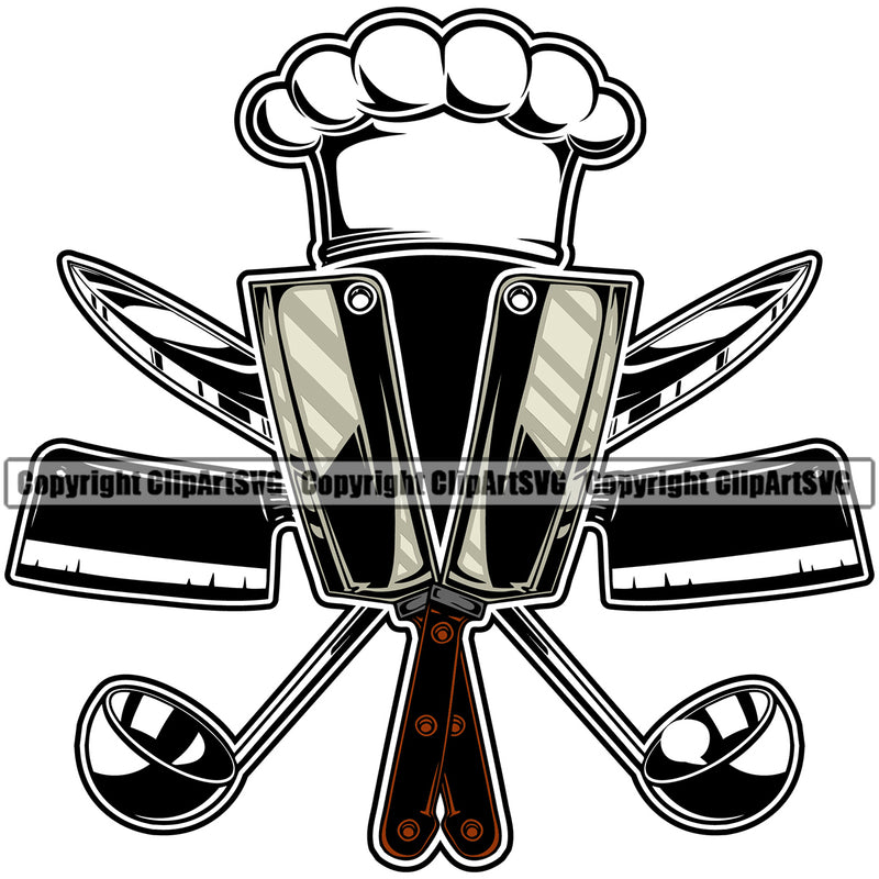 Chef Cook Cooking Cooker BBQ Barbecue Grill Food Black Color Accessories Design Element Restaurant Kitchen Cuisine Culinary Gourmet Design Logo Clipart SVG