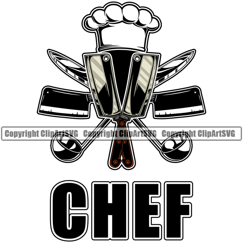 Chef Cook Cooking Cooker BBQ Barbecue Accessories With Chef Quote Text Design Element Grill Food Restaurant Kitchen Cuisine Culinary Gourmet Design Logo Clipart SVG