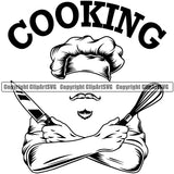 Chef Cook Cooking Cooker BBQ Barbecue Grill Food Restaurant Cooking Chef Vector Design Element Kitchen Cuisine Culinary Gourmet Design Logo Clipart SVG