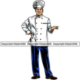 Chef Cook Cooking Cooker BBQ Barbecue Chef Man Color Design Element Grill Food Restaurant Kitchen Cuisine Culinary Gourmet Design Logo Clipart SVG