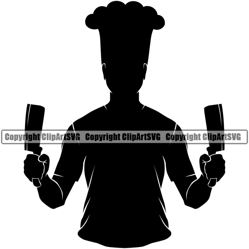 Chef Cook Cooking Cooker BBQ Barbecue Grill Food Restaurant Kitchen Silhouette Design Element Cuisine Culinary Gourmet Art Design Business Company Logo Clipart SVG