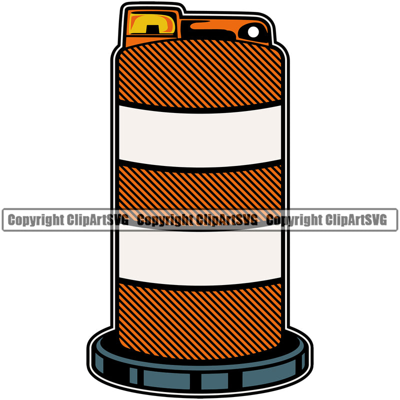 Construction Work Worker Building Contractor Builder Build Building Carpenter Construction Street Road Barricade Barrel Color Design Element Business Company Job Design Logo Clipart SVG