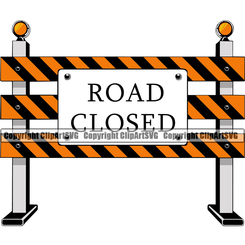 Construction Work Worker Building Contractor Builder Build Building Construction Street Road Barricade Barricaded Color Design Element Road Closed Quote Text Carpenter Business Company Job Design Logo Clipart SVG