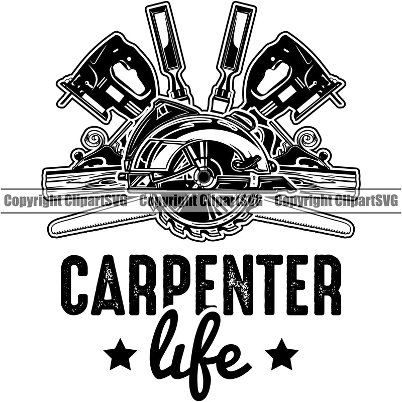 Construction Work Worker Building Contractor Carpenter Life Quote Text Design Element White Background Builder Build Building Carpenter Business Company Job Design Logo Clipart SVG