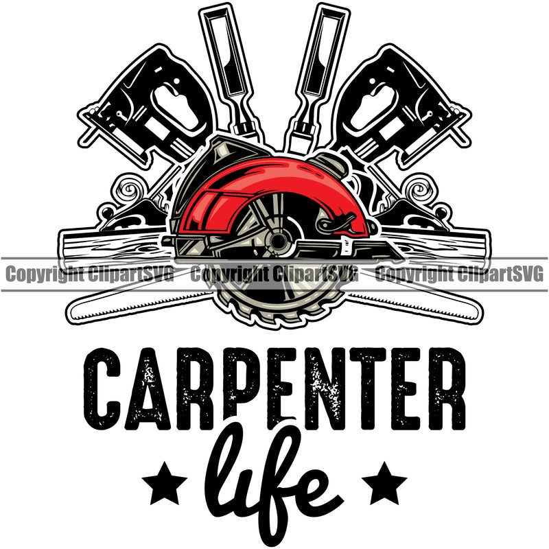 Construction Work Worker Carpenter Life Black Color Quote Text Design Element White Background Color Building Contractor Builder Build Building Carpenter Business Company Job Design Logo Clipart SVG