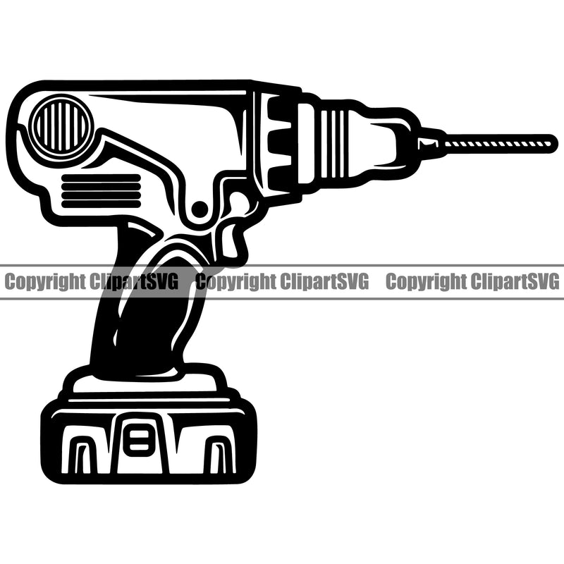 Construction Work Worker Building Contractor Builder Build Building Construction Drill Vector Background Design Element Carpenter Business Company Job Design Logo Clipart SVG