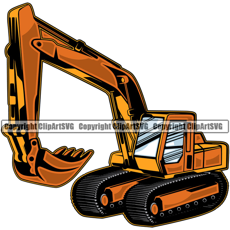 Construction Work Worker Building Contractor Builder Build Building Construction Excavator Yellow Color White Background Design Element Carpenter Business Company Job Design Logo Clipart SVG