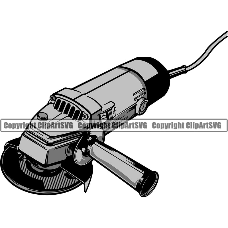Construction Work Worker Building Contractor Builder Build Building Construction Grinder Gray Color Vector Design Element Carpenter Business Company Job Design Logo Clipart SVG