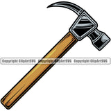 Construction Work Worker Building Color Single Hammer White Background Design Element Contractor Builder Build Building Carpenter Business Company Job Design Logo Clipart SVG