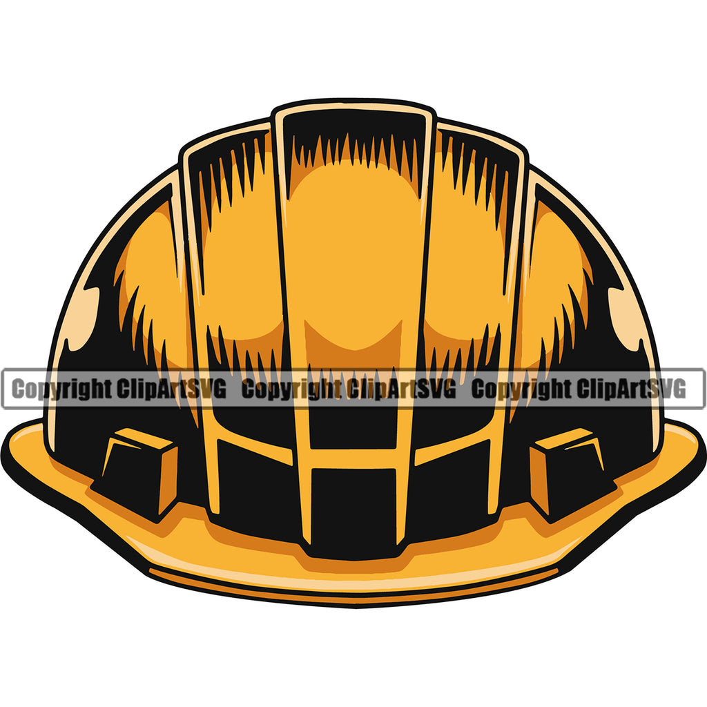 Construction Helmet Hard Hat Work Worker Building Contractor Builder Build Building Construction Helmet Yellow Color White Background Design Element Carpenter Business Company Job Design Logo Clipart SVG