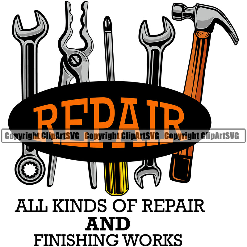 Construction Work Worker Building Accessories Weld Welding Welder Handyman Service  Repair And Finishing Works Quote Text Design Element Contractor Builder Build Building Carpenter Business Company Job Design Logo Clipart SVG