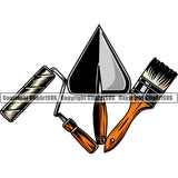 Construction Work Worker Building Contractor Builder Build Building Carpenter Mason Masonry Tools Repair Color Design Element White Background Business Company Job Design Logo Clipart SVG