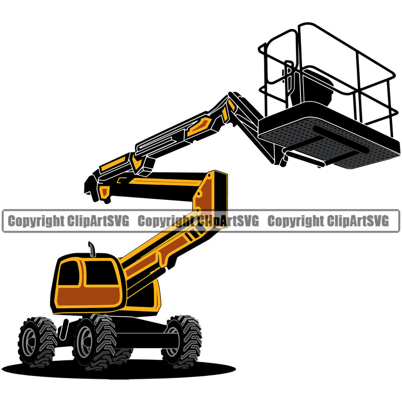Construction Work Worker Building Contractor Builder Build Building Construction Scissor Lift Color White Background Design Element Carpenter Business Company Job Design Logo Clipart SVG