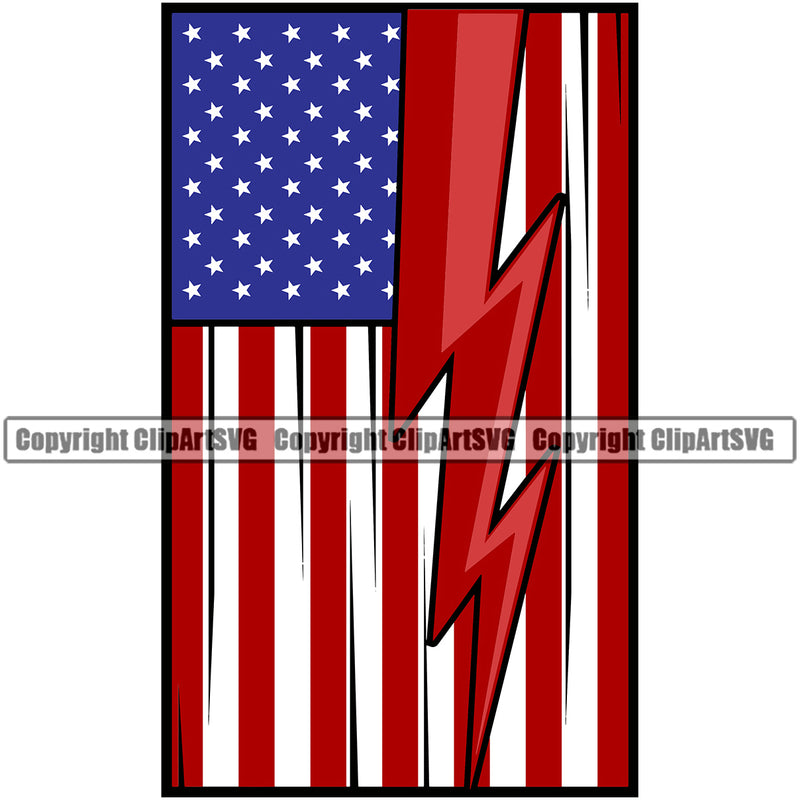 Electrician Electric Worker Work Technician Tech Construction United State USA Electrical Flag Color Design Element White Background Repair Service Job Company Business Design Logo Clipart SVG