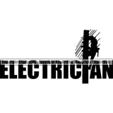 Electrician Electric Worker Work Technician Tech Construction Electrical Electrician Black Color White Background Design Element Repair Service Job Company Business Design Logo Clipart SVG