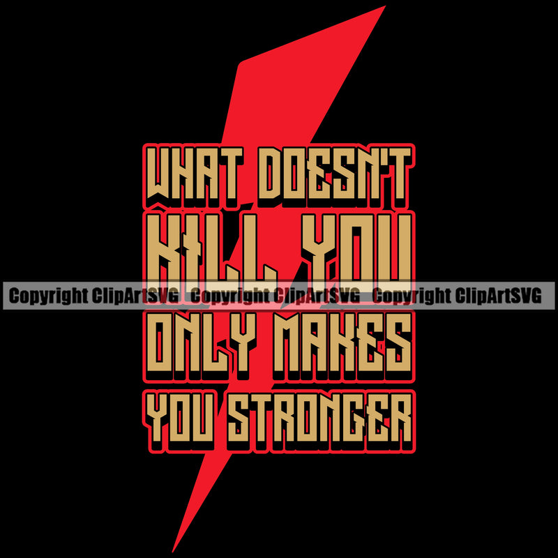 Electrician What Doesn't Kill You Only Makes You Stronger Electric Worker Work Technician Tech Construction Electrical Repair Color Quote Text Black Background Design Element Service Job Company Business Design Logo Clipart SVG