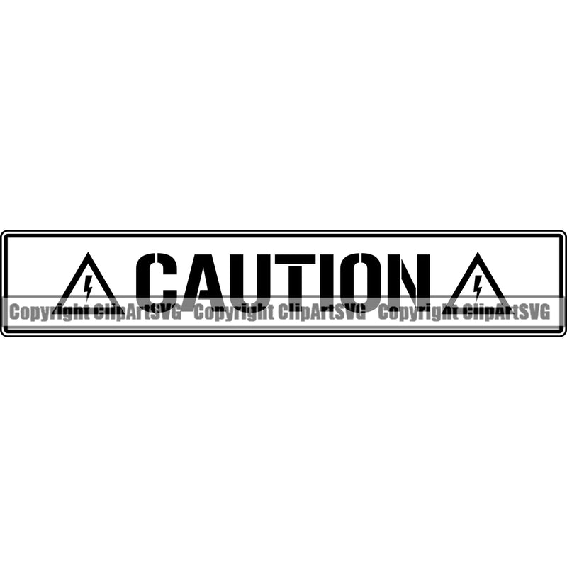 Caution Warning Sign Electrician Electric Worker Work Technician Tech Construction Electrical Repair Caution Black Color Quote Text White Background Design Element Service Job Company Business Design Logo Clipart SVG