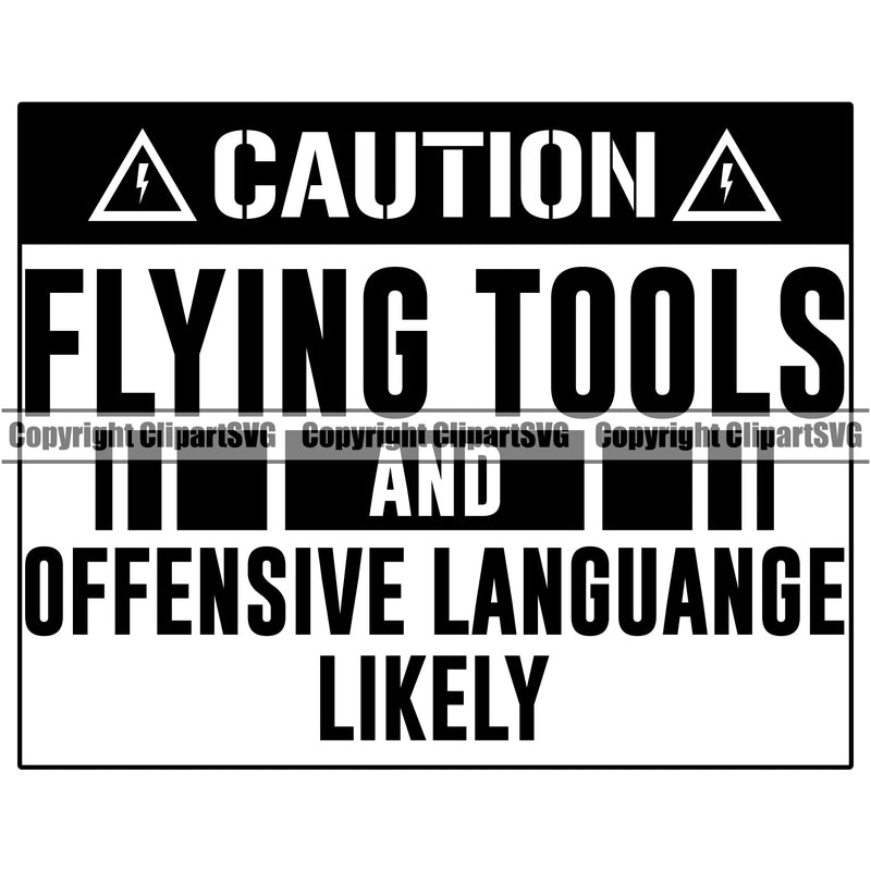 Electrician Electric Worker Work Technician Tech Construction Electrical Repair Caution And Other Quote Text Design Element White Background Service Job Company Business Design Logo Clipart SVG